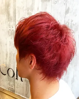 ショート カラー メンズ Drei.B.（ドライヴ）所属・ヨシダ アズサのヘアスタイル