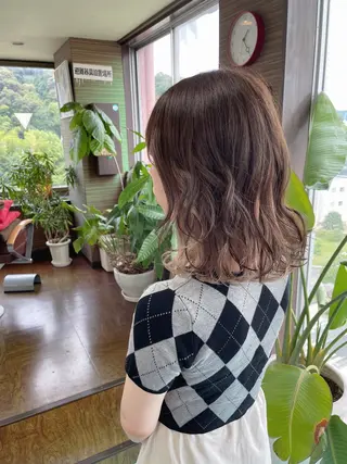 ミディアム カラー 土居 正季のヘアスタイル