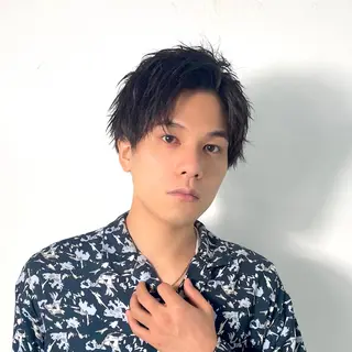 パーマ メンズ スパイキーパーマ 柏NO1 藤本葉のヘアスタイル