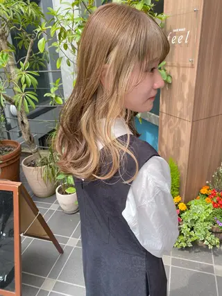 ロング レイヤーカット /透明感/千葉怜寿のヘアスタイル