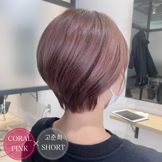 ショート カラー アンブレラカラー💫 フェイスフレーミングのヘアスタイル