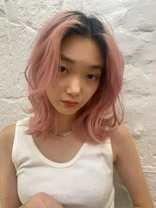 カラー ラベンダー/レイヤー スタイル🤎mamiのヘアスタイル