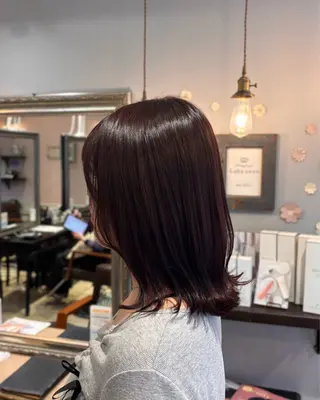 ミディアム カラー 🌱なゆみ🌱透明感 /ナチュラル/高宮のヘアスタイル