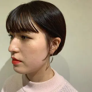 ショート パーマ/透明感カラー /ボブ/吉田一生のヘアスタイル