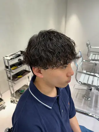 ショート パーマ メンズ fifth JINGUMAE所属・波巻きスパイラルパー マ/シャドウパーマ駿のヘアスタイル