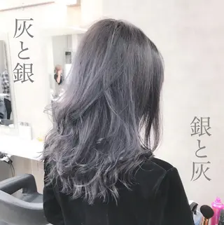 セミロング カラー ヘアアレンジ TONE所属・透明感カラー/ 韓国ヘア/縮毛矯正のヘアスタイル