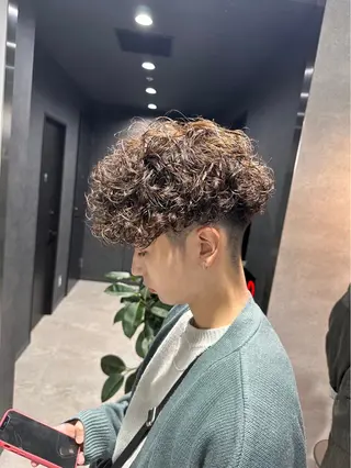 ショート カラー パーマ メンズ 🔥メンズ 特化🔥菊水皐暉🔥のヘアスタイル