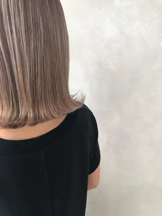 ミディアム カラー 艶カラー×似合わせ カットshihomiのヘアスタイル