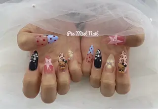 ミディアム momo 長さだしのネイルデザイン