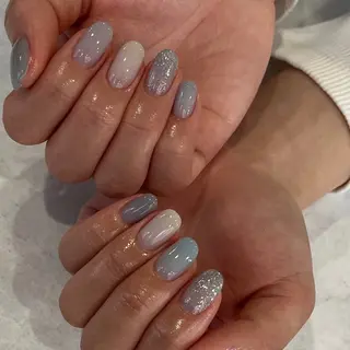 ネイル 0203ムニムサン 💙Honokaのネイルデザイン