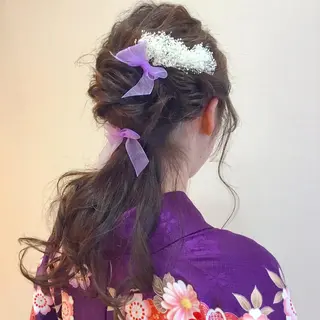 セミロング ヘアアレンジ 🟢NEGi🟣 🫧髪質改善のヘアスタイル