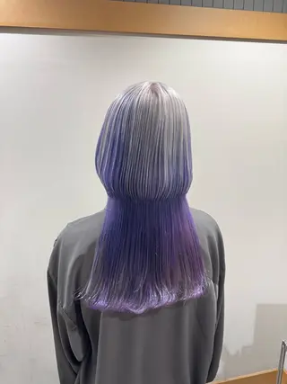 ロング カラー ブリーチカラー🦖 岡部木乃夏のヘアスタイル