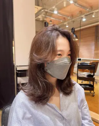 ミディアム ✨上品可愛い 垢抜けカラー/後藤✨のヘアスタイル