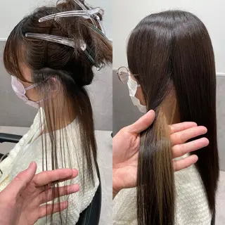 ミディアム カラー 髪質改善ヘアケア 艶髪特化/上田のヘアスタイル