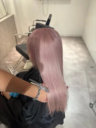 ロング カラー 🇰🇷ハイトーン× 韓国レイヤー레이어드のヘアスタイル