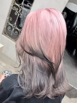 セミロング カラー ✨レイヤー/柔らかベ ージュ青山✨のヘアスタイル