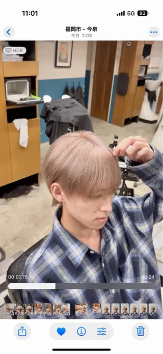 ショート カラー メンズ シフト今泉所属・パーマ・カラー特化/ メンズ美容師米田幸平のヘアスタイル