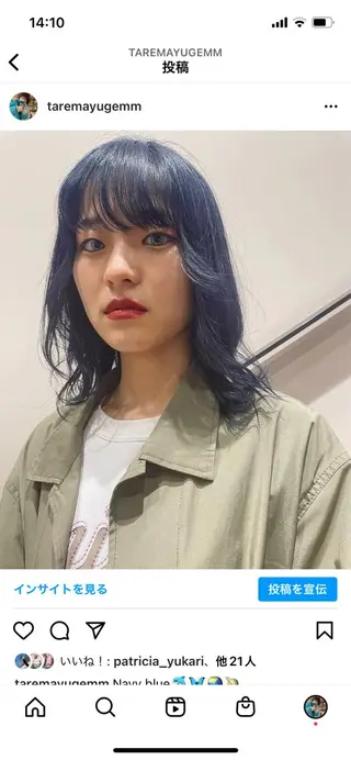 ミディアム カラー tomo🍒パーマ ハイトーン似合わせのヘアスタイル