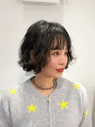ショート パーマ hair salon suiw所属・ハイトーンショート 特化‬吉田義隆のヘアスタイル