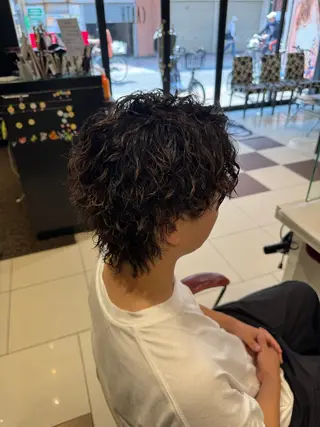 ショート パーマ メンズ特化/竹の塚 オザキ　コウセイのヘアスタイル