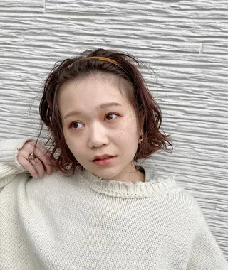 ショート カラー ヘアアレンジ パーマ指名No1 /namiのヘアスタイル