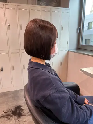 ショート カラー パーマ ヘアアレンジ メンズ キッズ ネイル マツエク・マツパ アイブロウ 透明感カラー・レイヤ ー🎀amika🎀のヘアスタイル