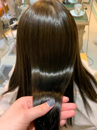 カラー ブリーチしない暖色 カラー🥀杉 優菜のヘアスタイル