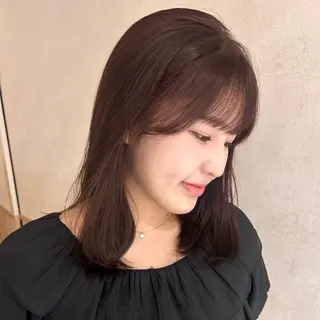 ミディアム カラー ベージュ/艶カラー 藤沢/Yuka🍃のヘアスタイル