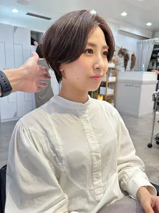 ショート カラー 山下夕月 ショート🫧ボブのヘアスタイル