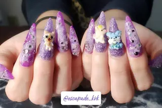 ロング ネイル クロキ 。のネイルデザイン