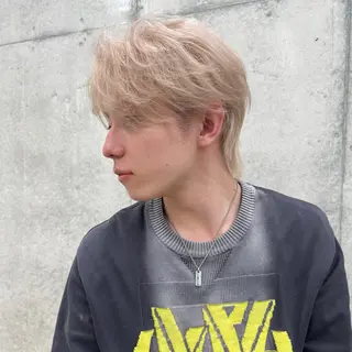 ショート カラー メンズ 🌱ブリーチ・透明感 カラー/mapi🦭のヘアスタイル