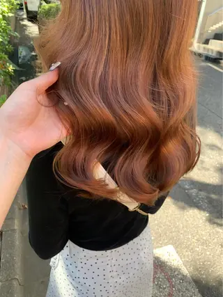 ロング カラー ヘアアレンジ 髪質改善/縮毛矯正 艶カラー/珠聡のヘアスタイル