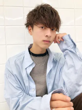 ショート カラー メンズ ✨【公式】渋谷メンズ サロン BLUCK✨のヘアスタイル