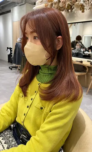 ロング カラー ヘアアレンジ レイヤー縮毛矯正 ささきすずね💗のヘアスタイル