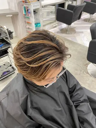 ショート カラー ヘアアレンジ 🎗秋山勇/ GEAR.代表のヘアスタイル