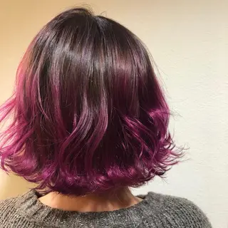 ミディアム カラー パーマ、髪質改善 川崎祐介のヘアスタイル