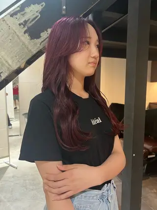 ロング カラー ヘアアレンジ 【海外風カラー】 DEAN/YUYAのヘアスタイル