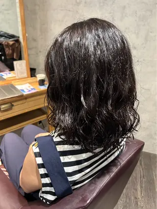 ミディアム パーマ ブリーチ/エクステ/ 19歳/新宿/アリルのヘアスタイル