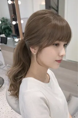 ロング カラー 博多ベージュ 🐻松井傑のヘアスタイル