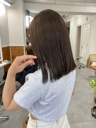 セミロング カラー レイヤーボブ/ 艶カラー/サナ🌼のヘアスタイル