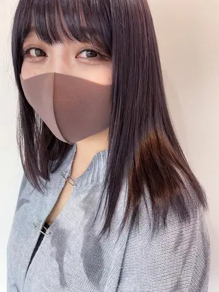 セミロング カラー silo所属・silo MOKA 顔周りカット🦦のヘアスタイル