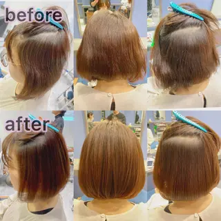 ミディアム パーマ ブリーチ縮毛矯正/ デサキ ショウヘイのヘアスタイル