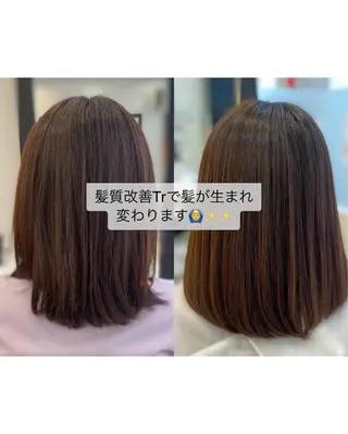 セミロング YASU🍎CUT 赤系カラー/ヘアケアのヘアスタイル