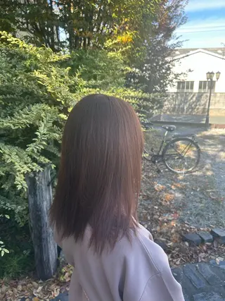 ミディアム ルプラボウ/ぴーす/ 縮毛矯正のヘアスタイル