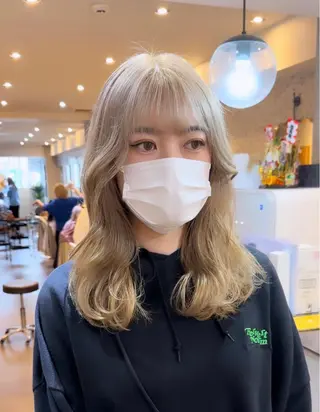 セミロング カラー パーマ ヘアアレンジ メンズ 🍀髪質改善 ケアカラーrootsのヘアスタイル