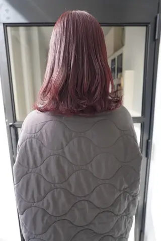 ミディアム カラー wabi【ワビ】所属・manami/ヘア セット/ハイトーンのヘアスタイル