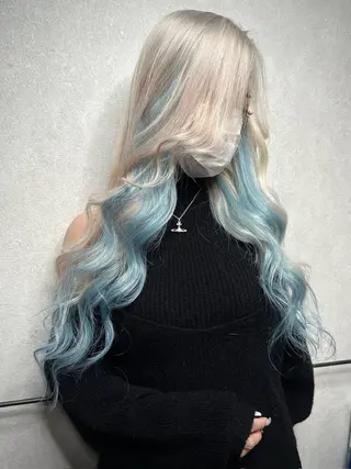 ロング カラー 永田 雄真のヘアスタイル