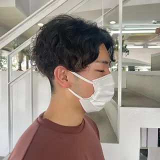 ショート パーマ メンズ 山田 里美のヘアスタイル