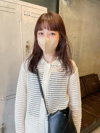 ロング カラー パーマ/レイヤー 岩山丈一郎のヘアスタイル