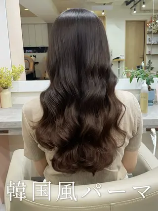 ロング パーマ 韓国風パーマ/ヘア セット/店長みづきのヘアスタイル